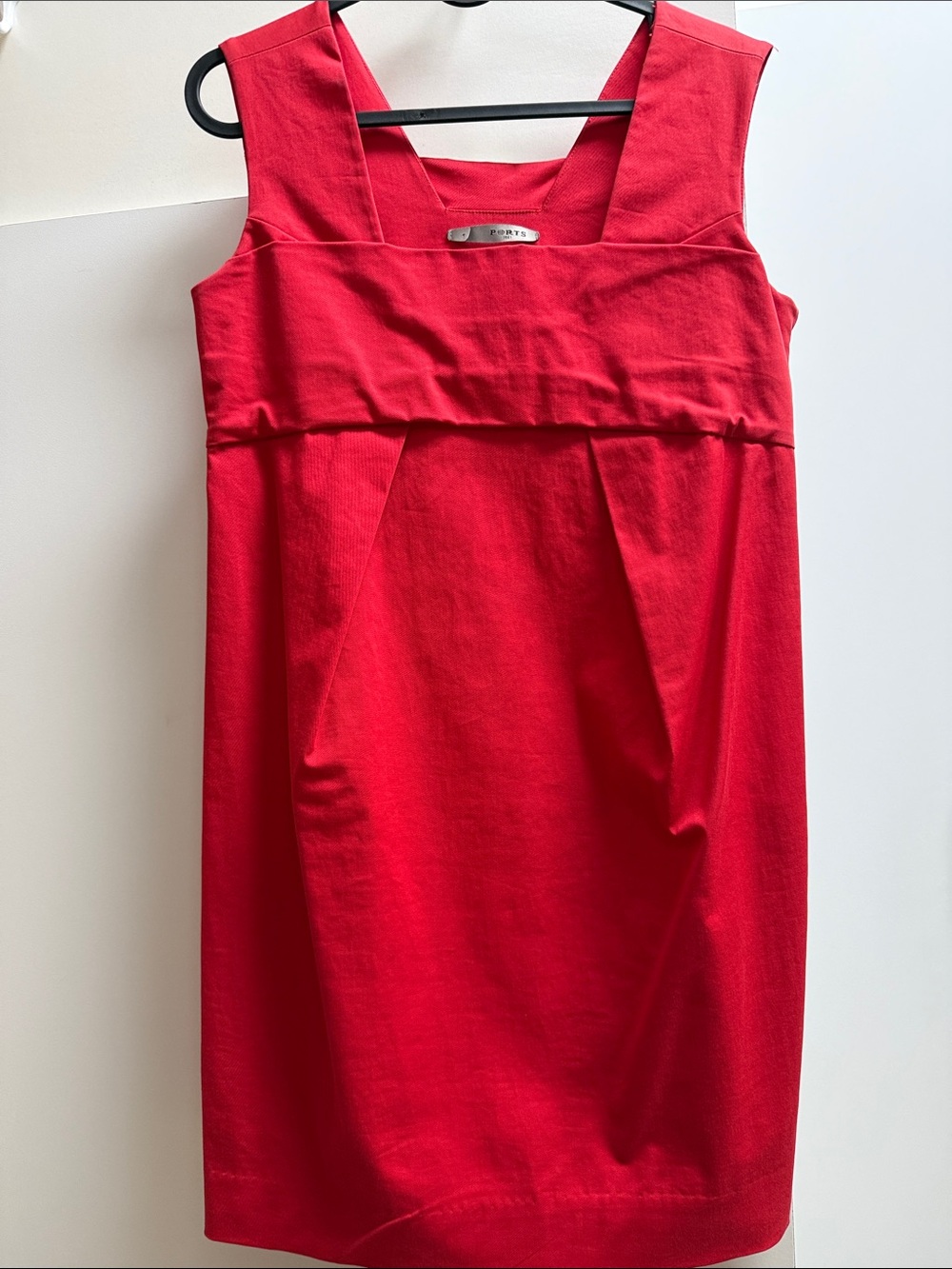 Red Sleeveless Shift Dress by Ports 1961